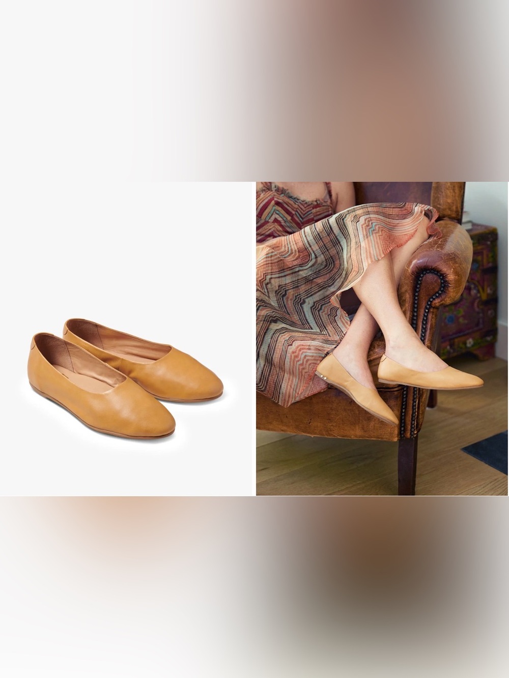 Beek Swiftlet Leather Ballet Slipper - 8
